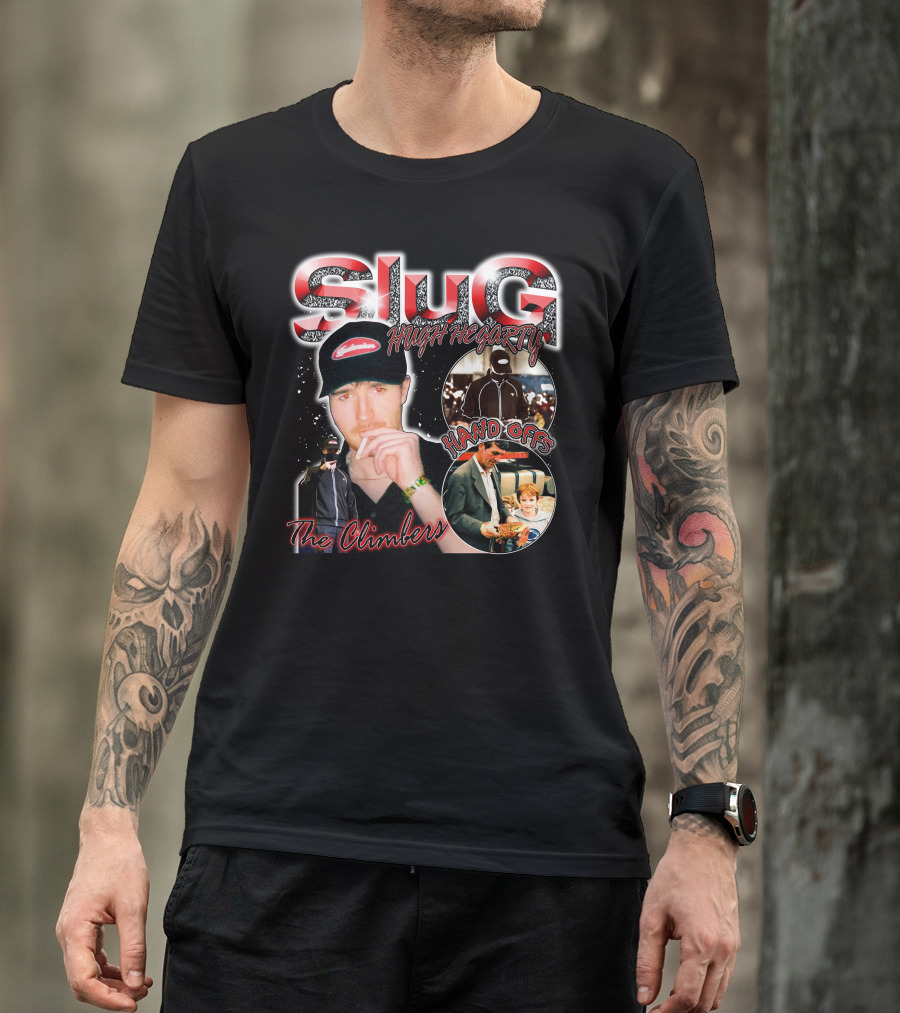 Slug Hugh Hegarty Hand Offs The Climbers Cap And Figures T-Shirt