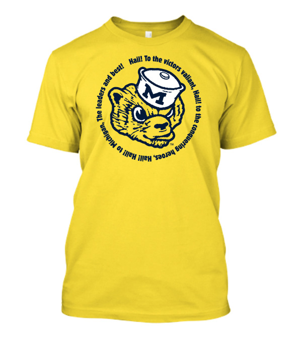 Breaking T M Bear Logo Hail To The Victors Valiant Hail All Hail To Michigan The Leaders And Best T-Shirt