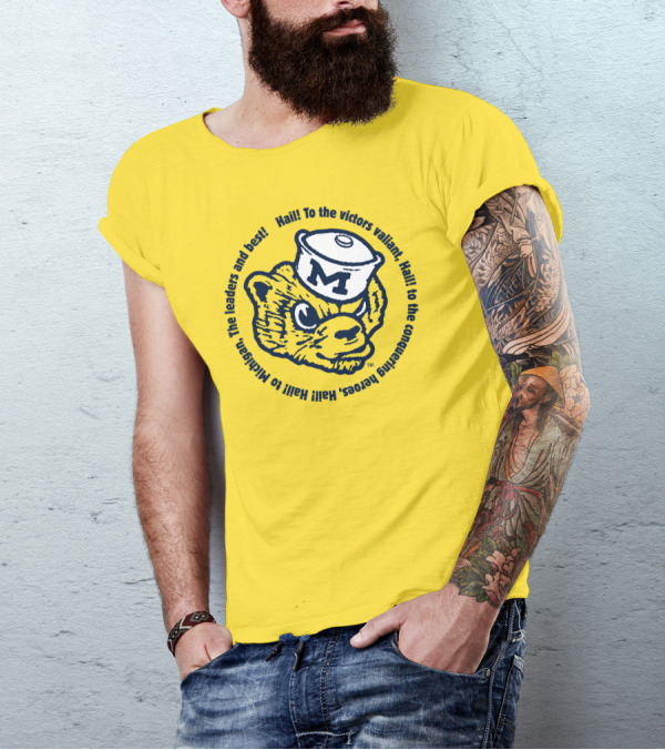 Breaking T M Bear Logo Hail To The Victors Valiant Hail All Hail To Michigan The Leaders And Best T-Shirt