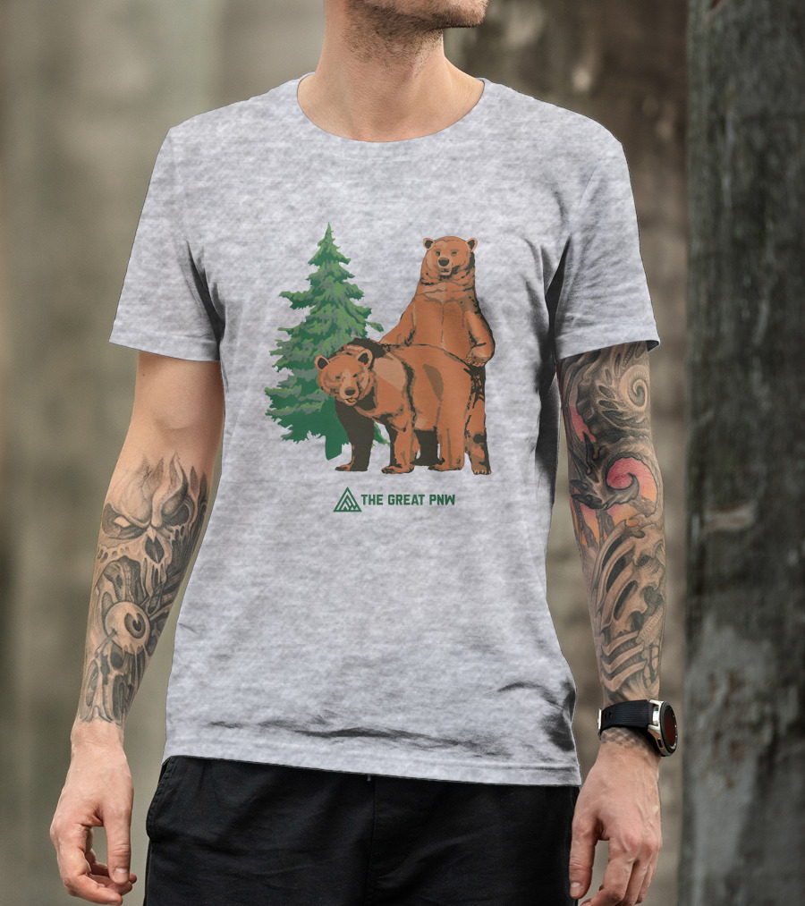 The Great PNW Bears And Pine Forest T-Shirt