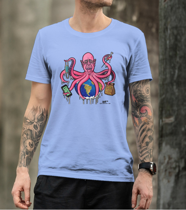 Schwabtopus Earth Bio Check Mask Happy Meal Dripping Syringe T-Shirt