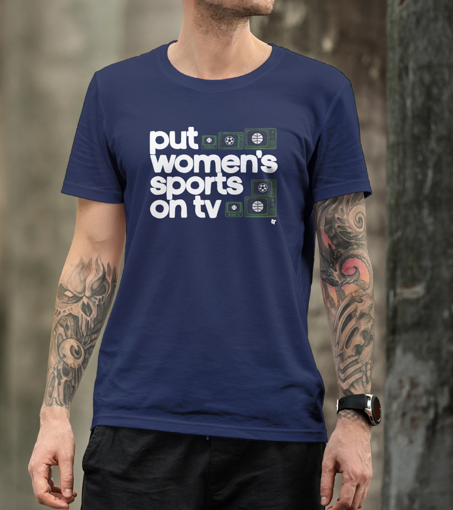 Put Women's Sports On TV Vintage Television T-Shirt