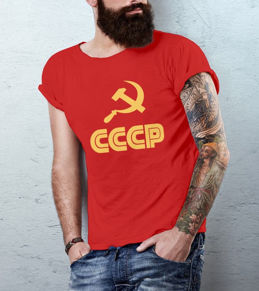 Schotthappens CCCP Soviet Hammer And Sickle Red T-Shirt