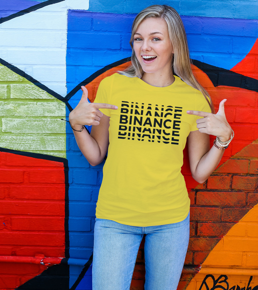 Binance Binance Repeated Bold Text T-Shirt