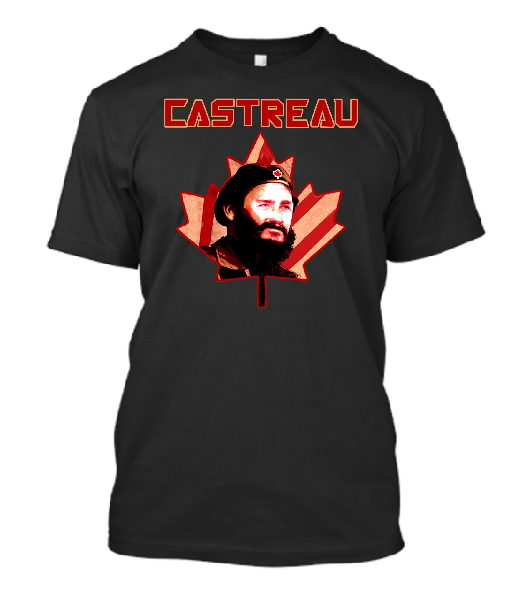 Castreau Maple Leaf Portrait Revival Today Store T-Shirt