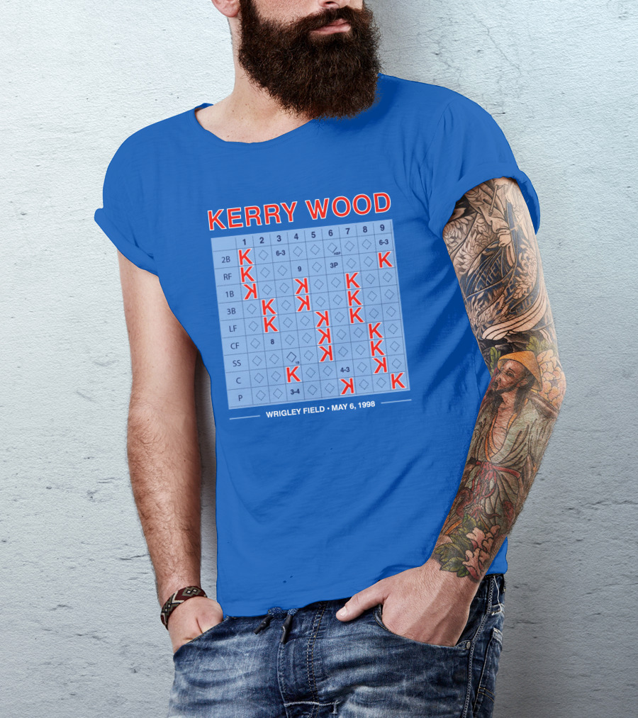 Kerry Wood Wrigley Field 20 Strikeouts May 6 1998 Scorecard T-Shirt