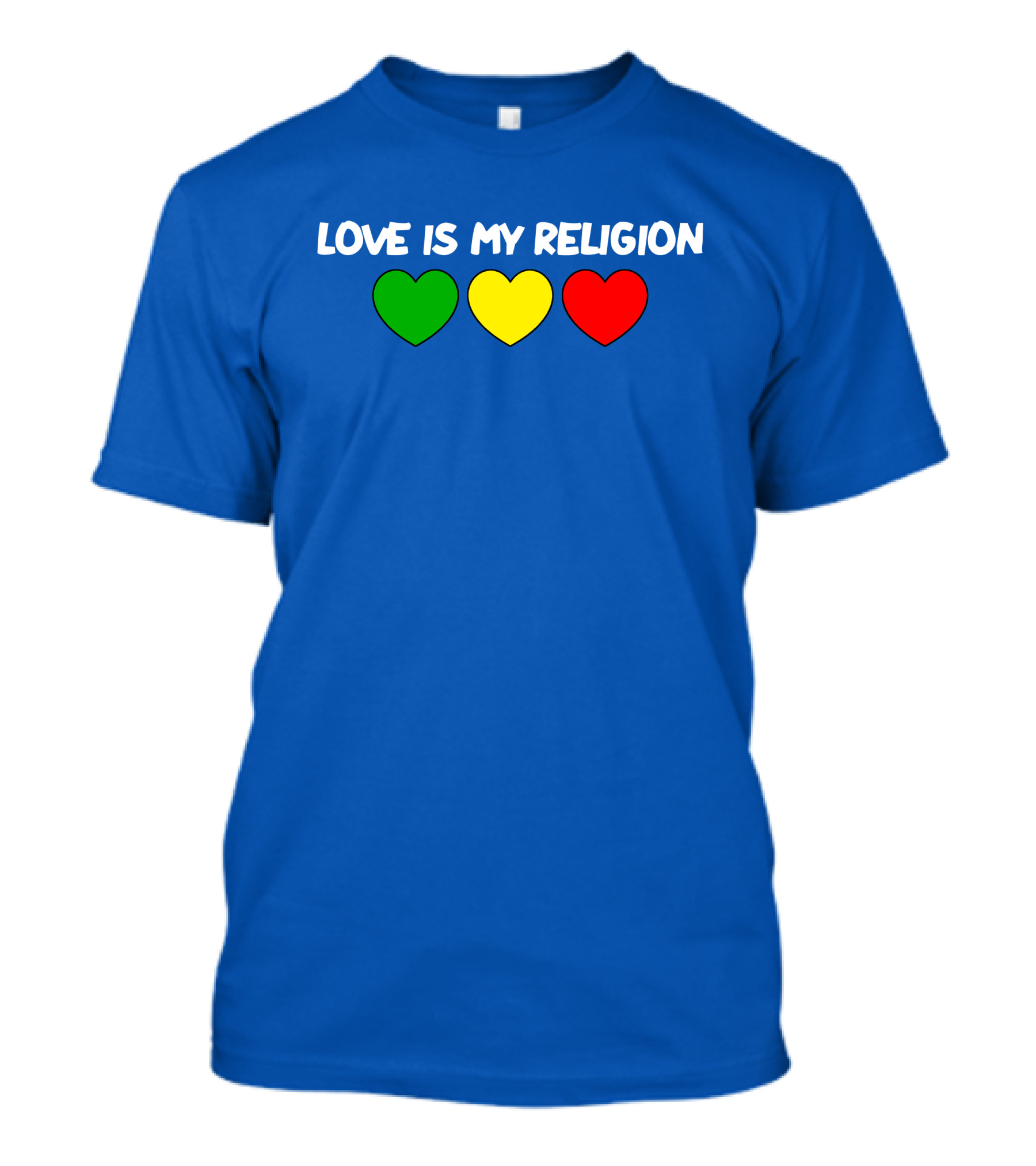 Love Is My Religion Ziggy Marley Merch Green Yellow Red Hearts T-Shirt