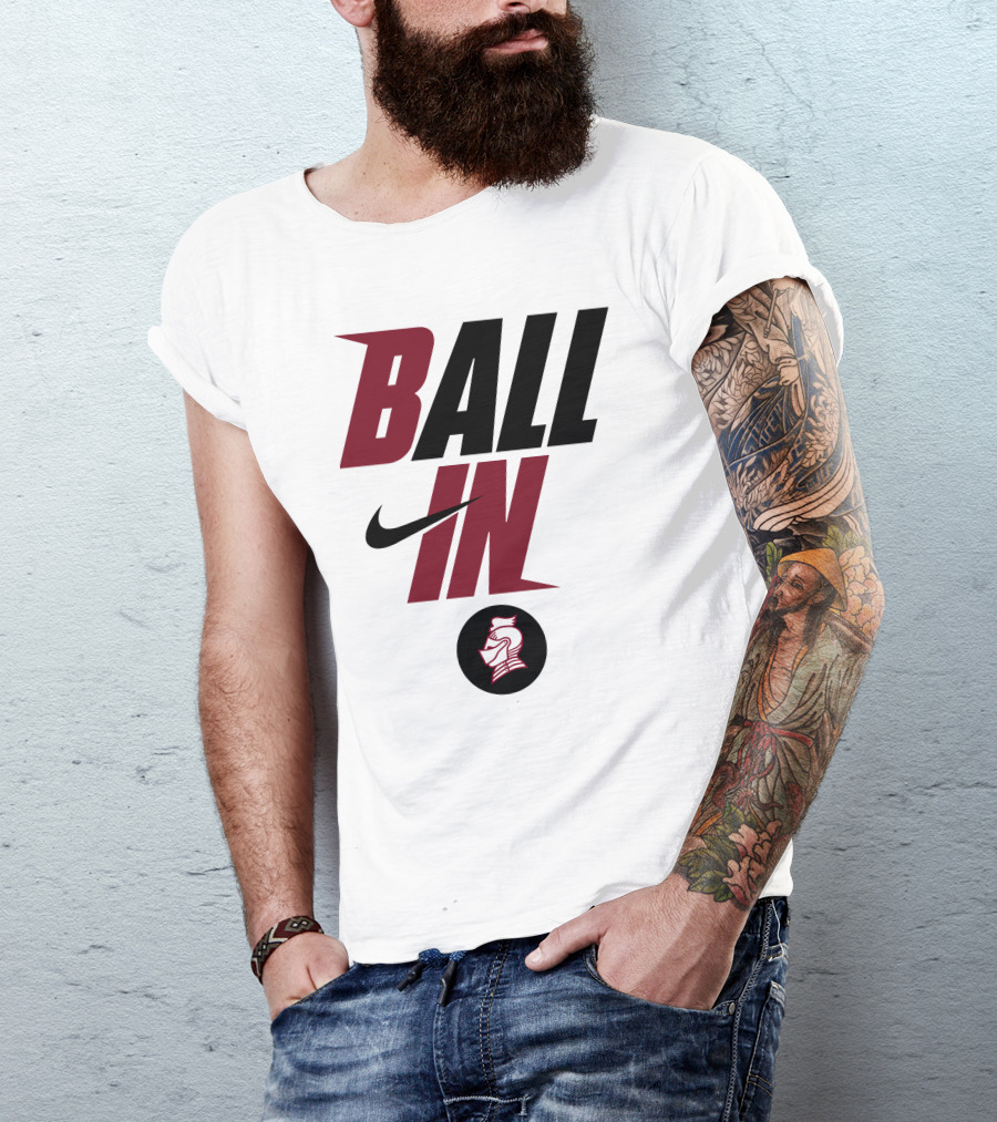 Ball In Bellarmine University Football Knight T-Shirt