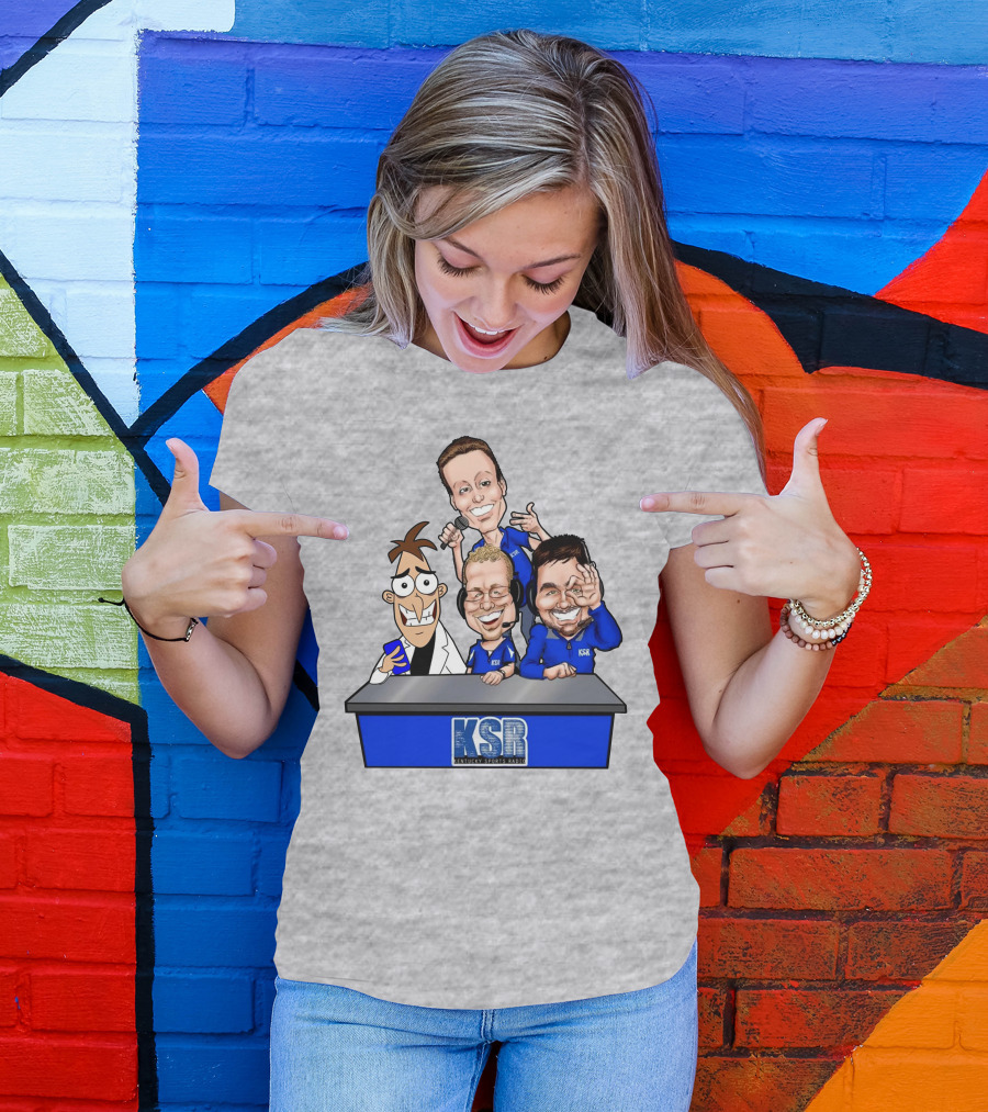 BigBlueAndrew Kentucky Sports Radio KSR Cartoon Panel T-Shirt