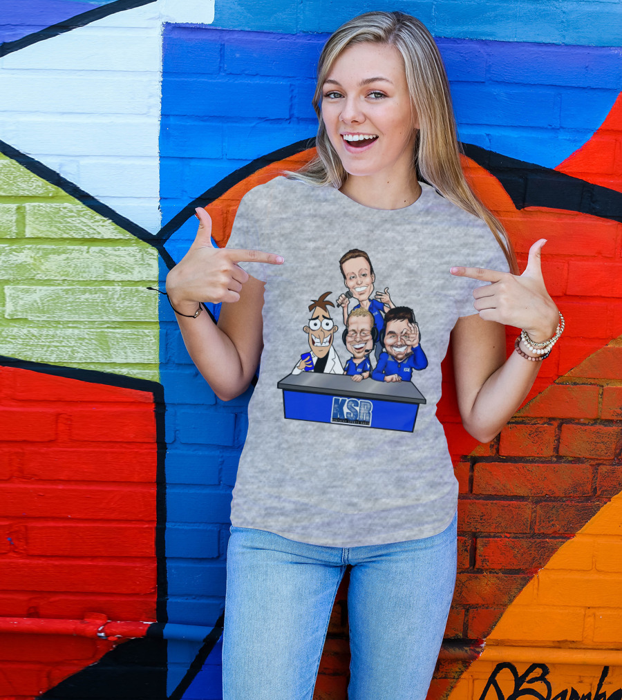 BigBlueAndrew Kentucky Sports Radio KSR Cartoon Panel T-Shirt