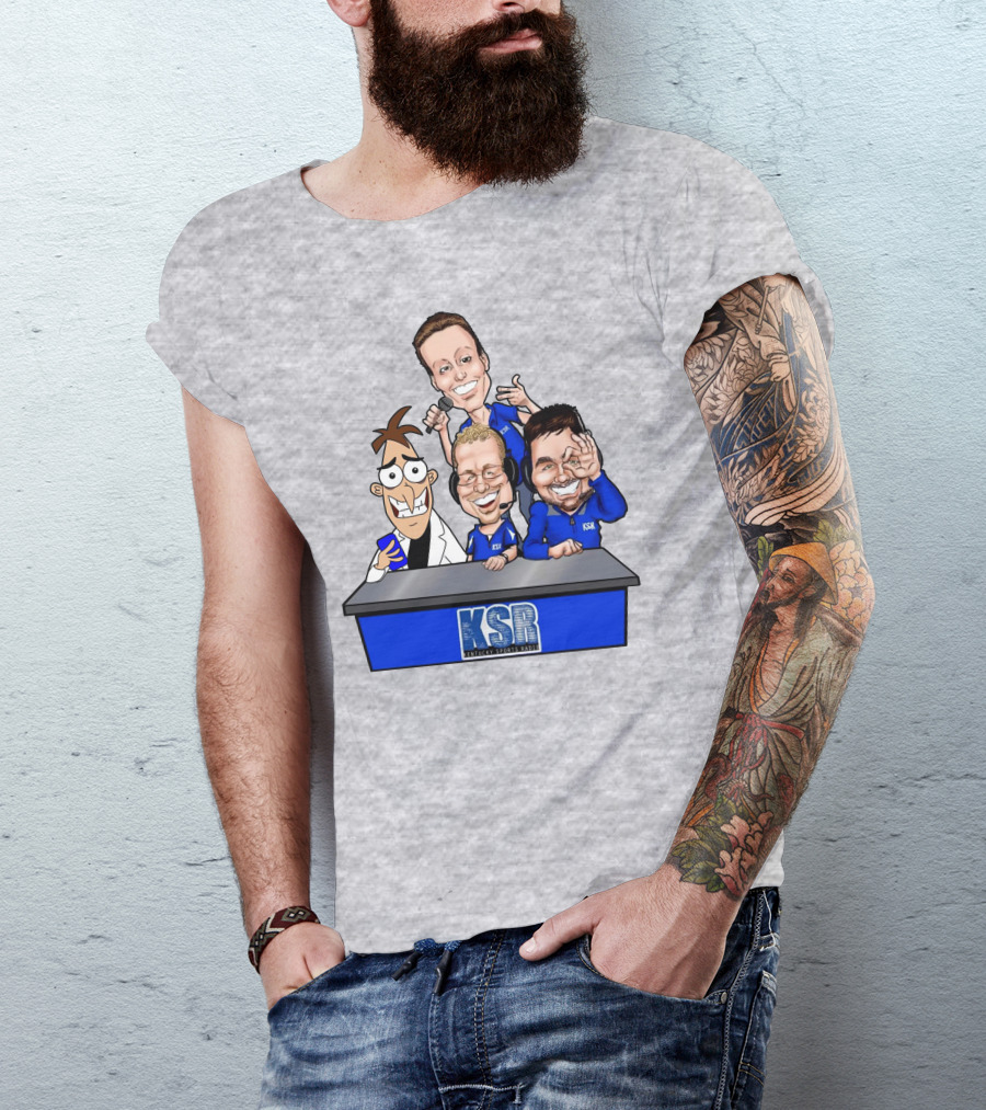 BigBlueAndrew Kentucky Sports Radio KSR Cartoon Panel T-Shirt
