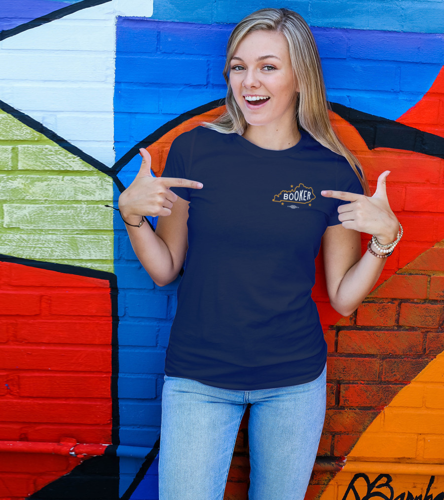 Booker Kentucky Outline With Stars Booker4ky Charles Booker Store T-Shirt