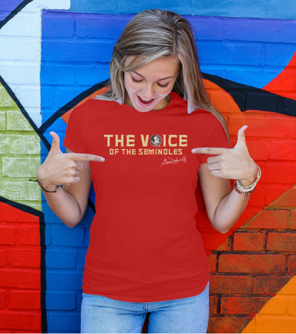 The Voice Of The Seminoles Gene Deckerhoff Signature With Florida State Seminoles T-Shirt
