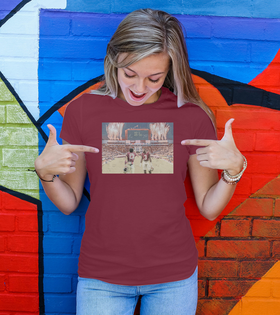 Treybenson3 State Champs 15-3 45-38 Collab Wht T-Shirt