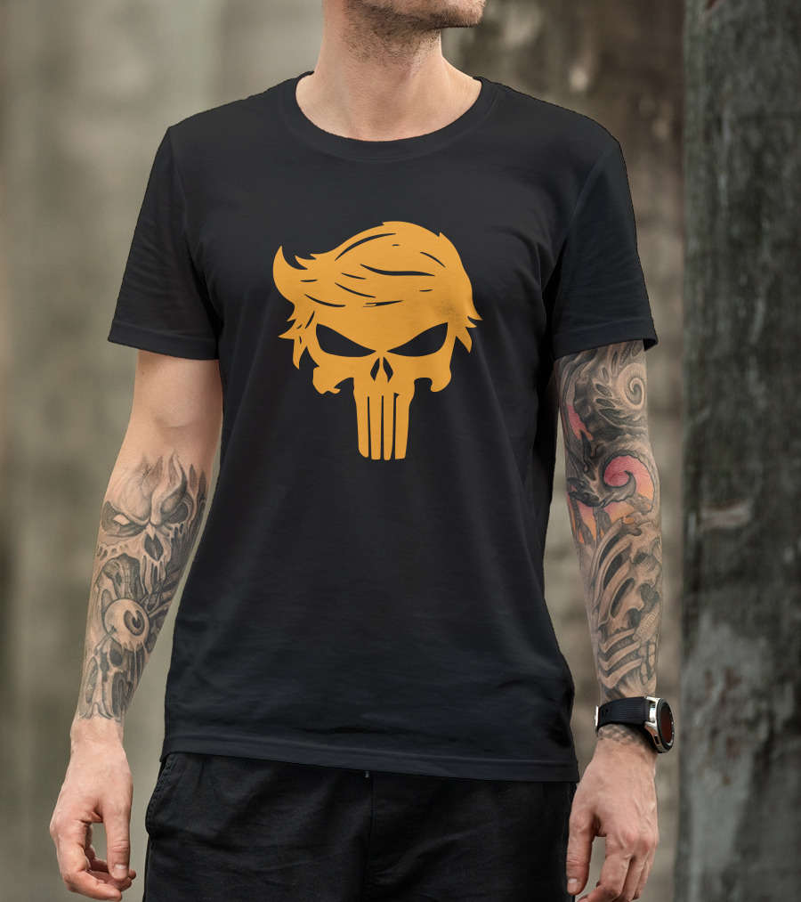 Orange Man Bad Punisher Skull T-Shirt