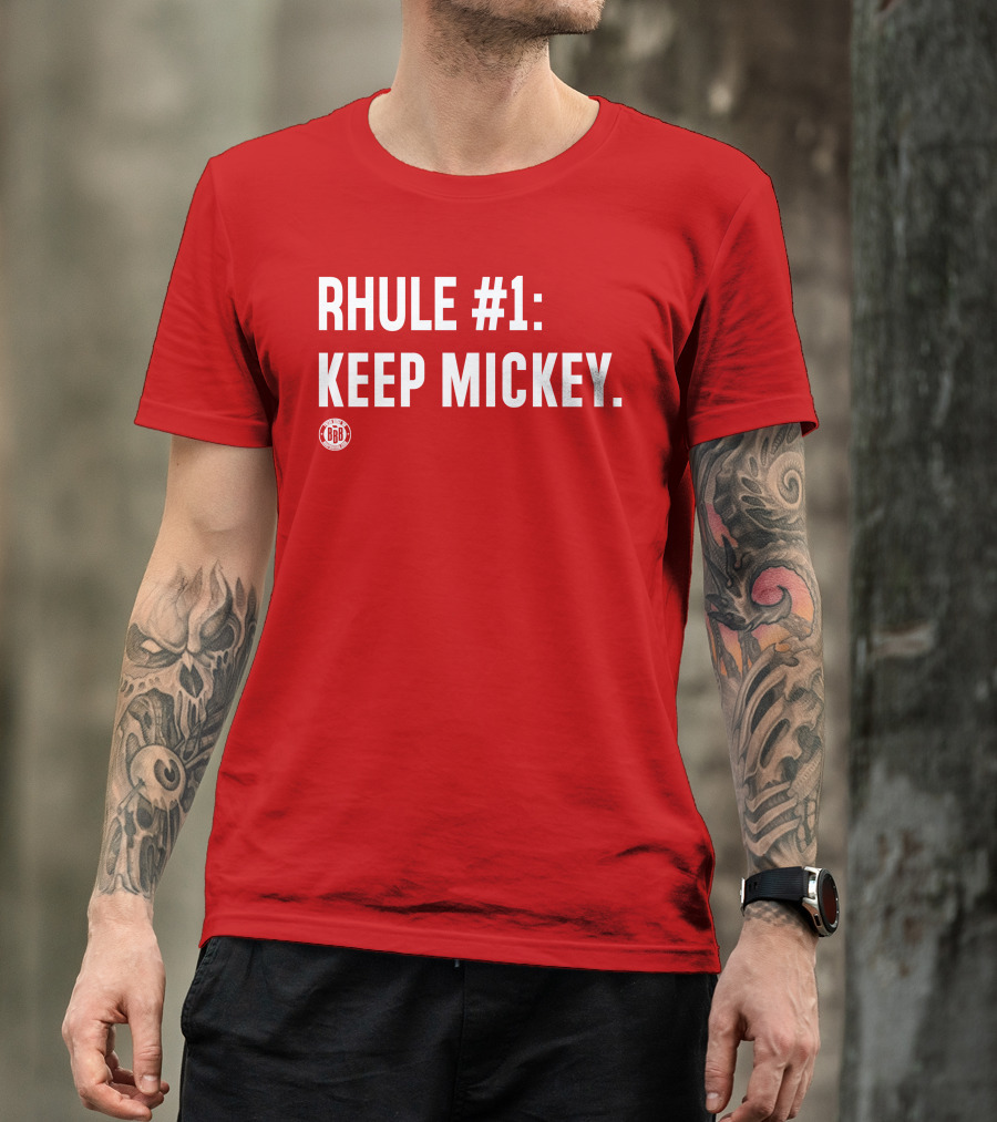 RHULE #1 KEEP MICKEY Red BBR T-Shirt