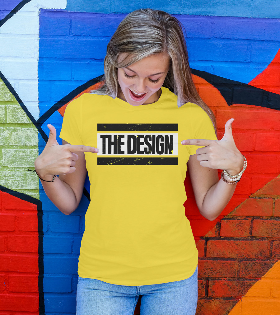 THE DESIGN Deaner Bold Yellow Background T-Shirt