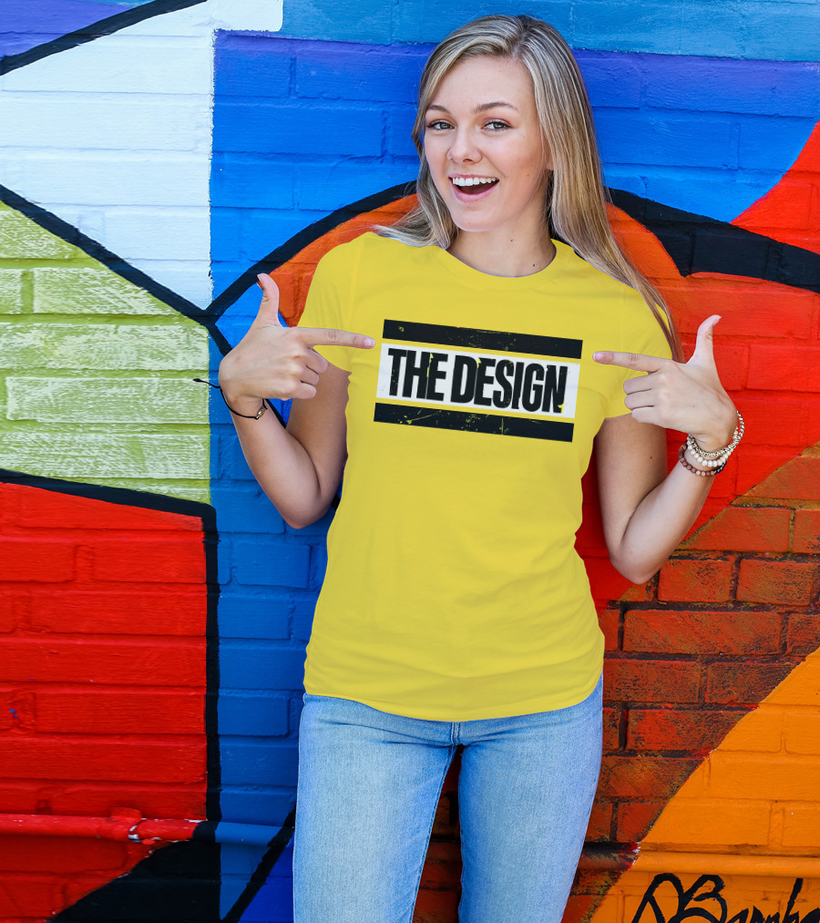 THE DESIGN Deaner Bold Yellow Background T-Shirt