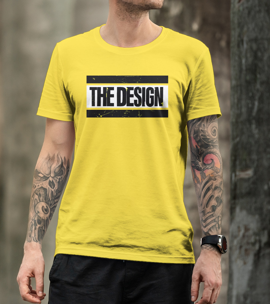THE DESIGN Deaner Bold Yellow Background T-Shirt