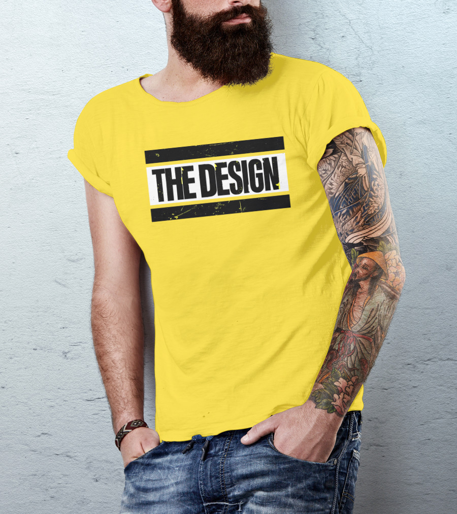 THE DESIGN Deaner Bold Yellow Background T-Shirt