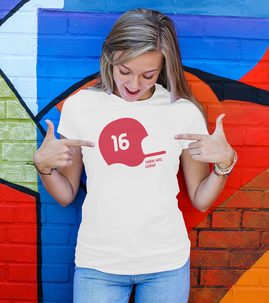 16 Thank You Lenny Football Helmet T-Shirt