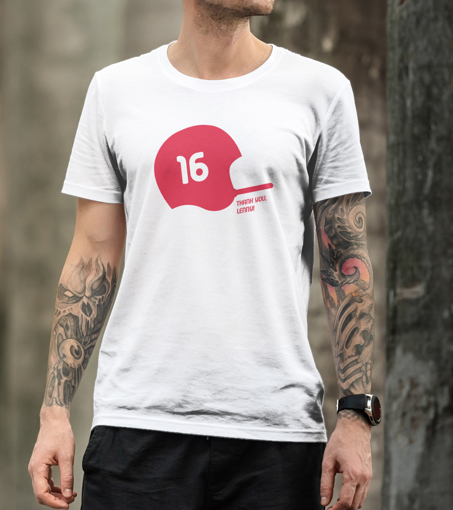 16 Thank You Lenny Football Helmet T-Shirt