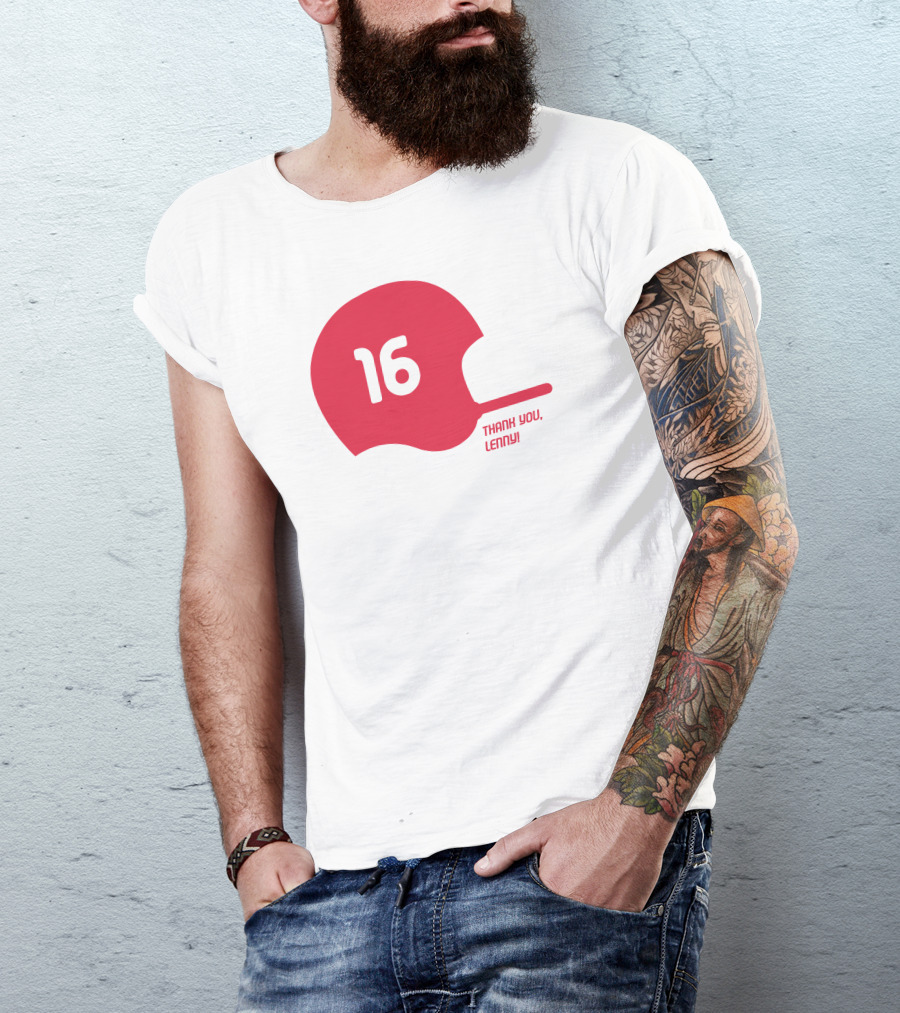 16 Thank You Lenny Football Helmet T-Shirt