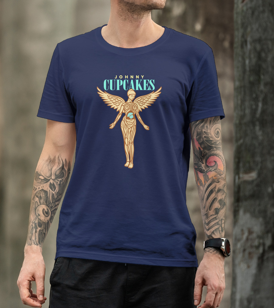Johnny Cupcakes Winged Anatomical Figure With Cupcake Core T-Shirt