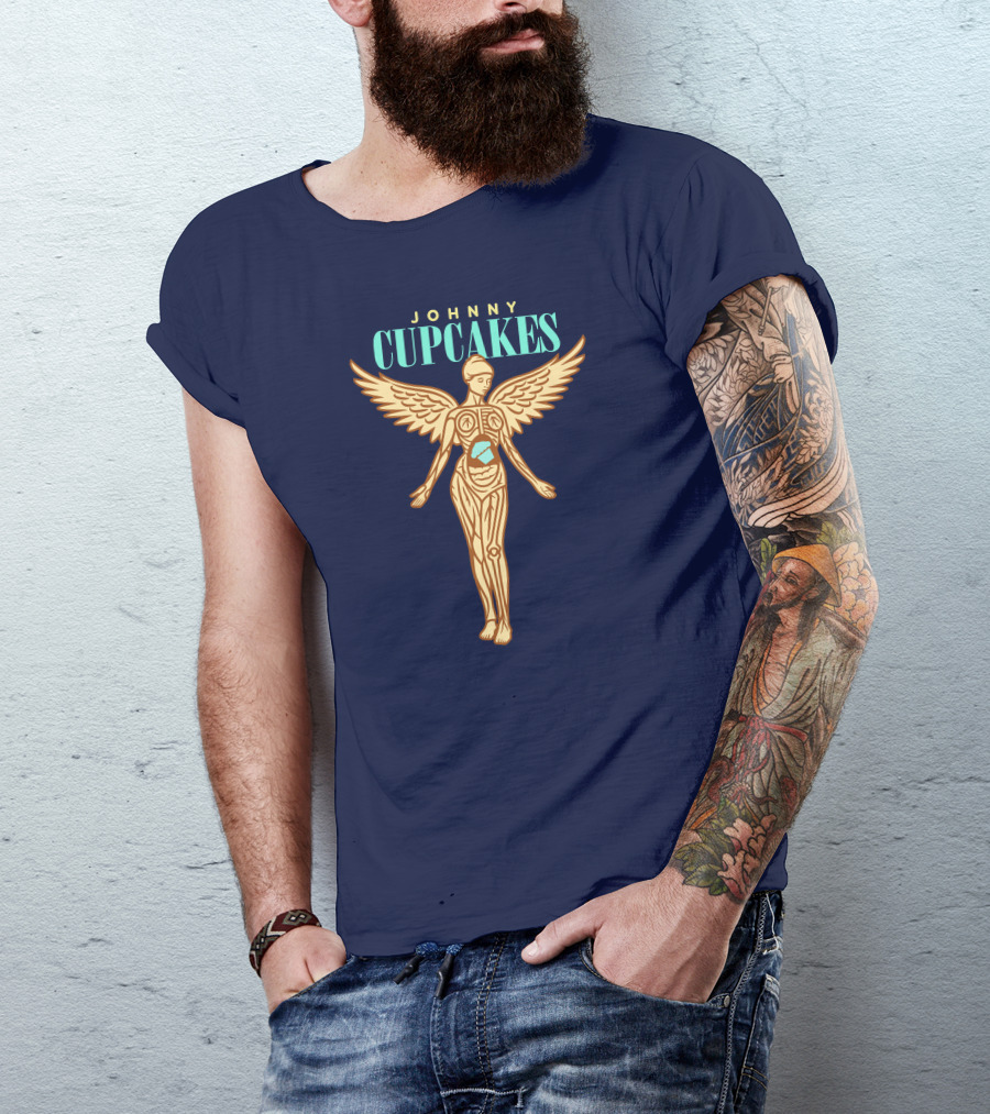 Johnny Cupcakes Winged Anatomical Figure With Cupcake Core T-Shirt