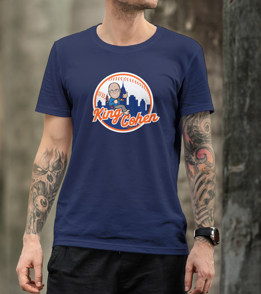 Jomboy Media Store King Cohen New York Baseball Icon Skyline T-Shirt