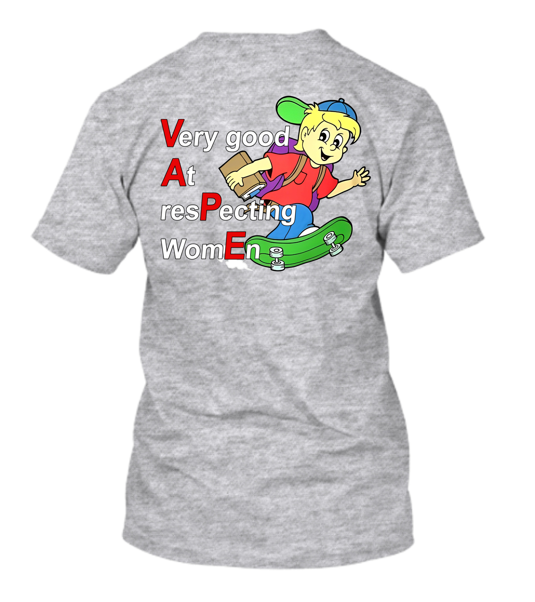 Yeah I Vape Very Good At Respecting Women Skater Boy Cartoon T-Shirt