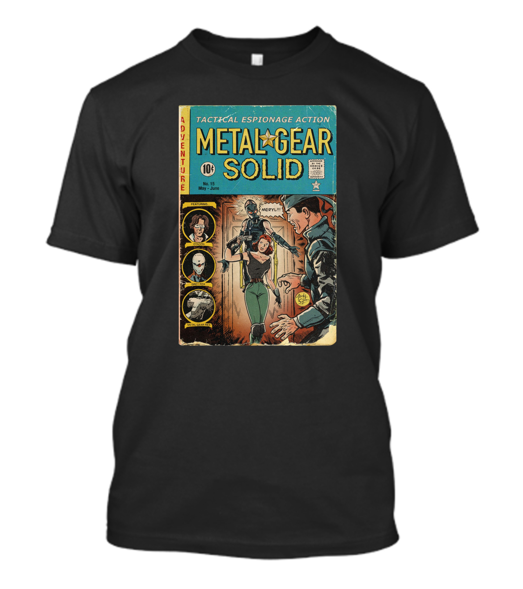 Tactical Espionage Action Metal Gear Solid Adventure Comic No. 15 Featuring Meryl 10¢ T-Shirt