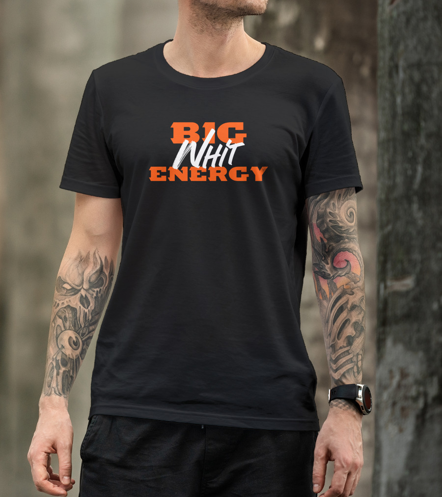 Cincinnati Bengals Big Whit Energy Football T-Shirt