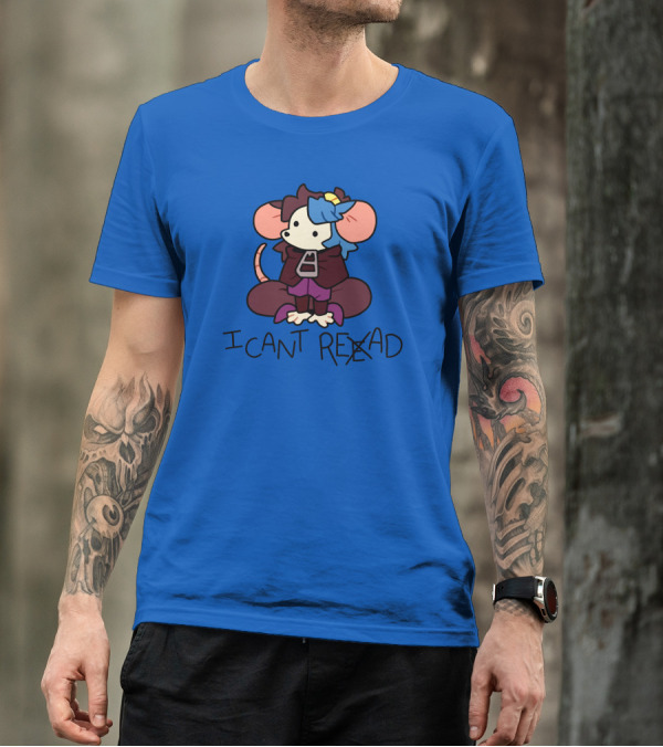 Willowmvp Merch I Can't Reead Mouse Character With Hooded Cloak T-Shirt