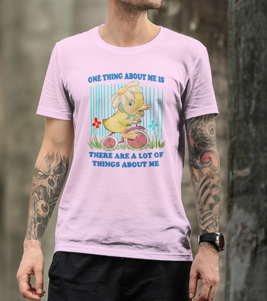 One Thing About Me Is There Are A Lot Of Things About Me Duck Riding Tricycle T-Shirt