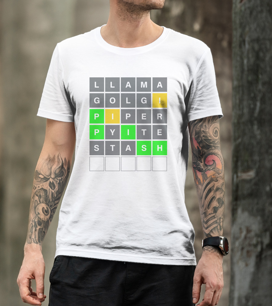 David Steinberg Phish Wordle Llama Golgi Piper Stash T-Shirt