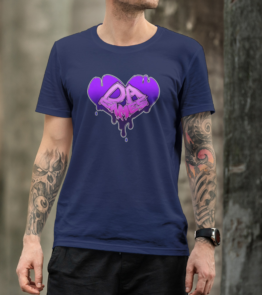 DA Games Purple Heart Valentine's Retro Gamer T-Shirt