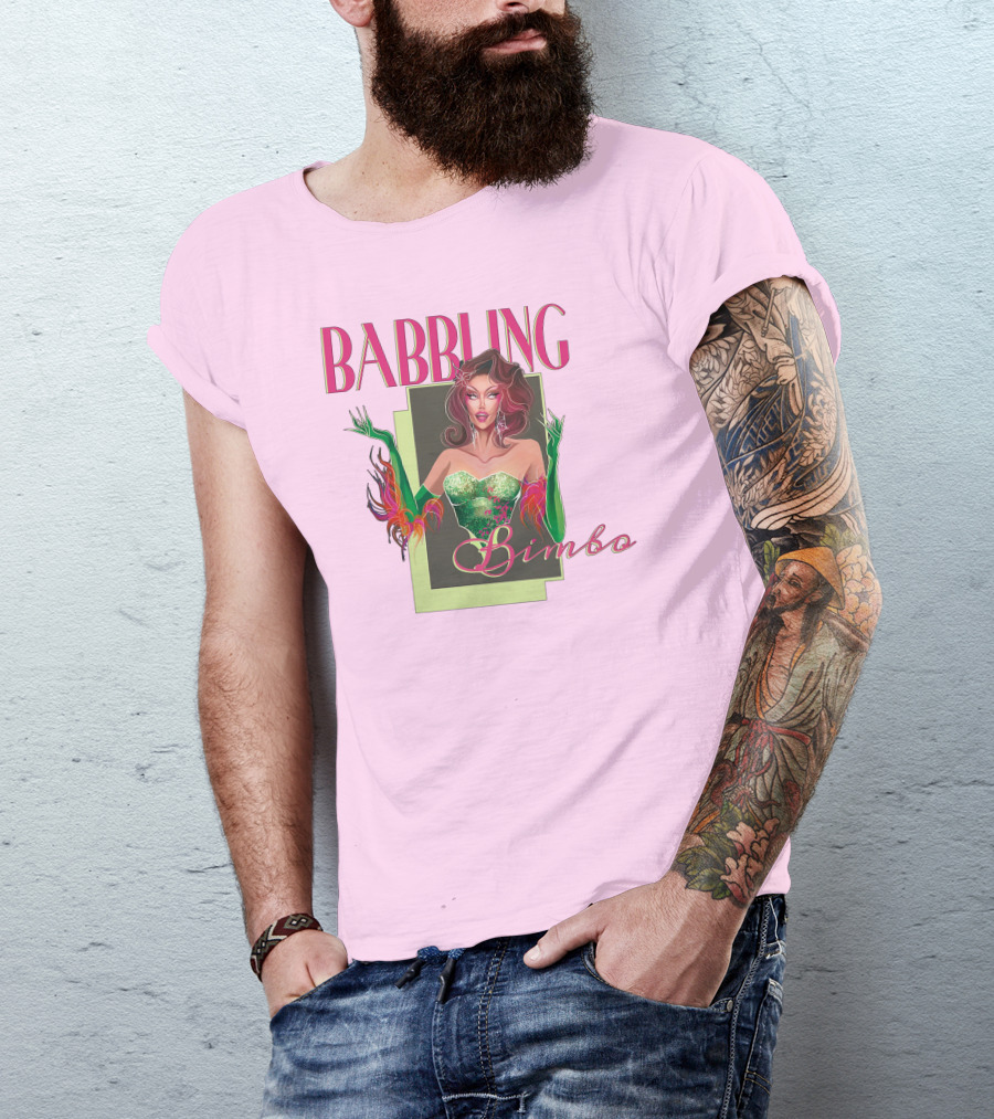 Voss Events Merch Jasmine Kennedie Babbling Bimbo Green Glamour Dress T-Shirt