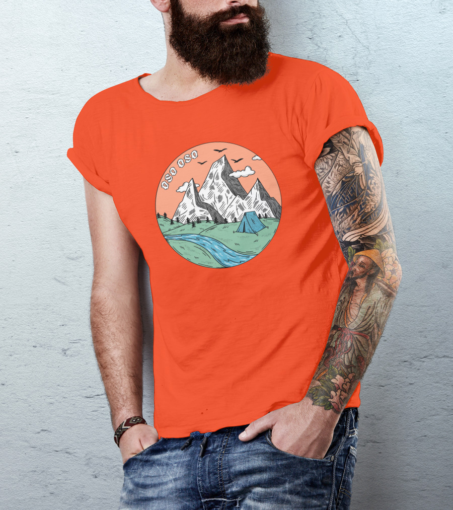 Christine Oso Oso River Tent Camping Mountains T-Shirt