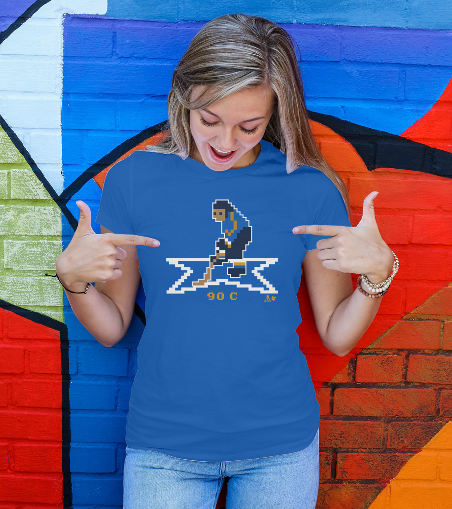 Breakingt Store Ryan O'Reilly 90 C Throwback Hockey Pixel T-Shirt