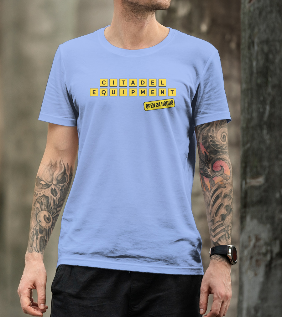 Citadel Equipment Open 24 Hours Kevin Yeager T-Shirt