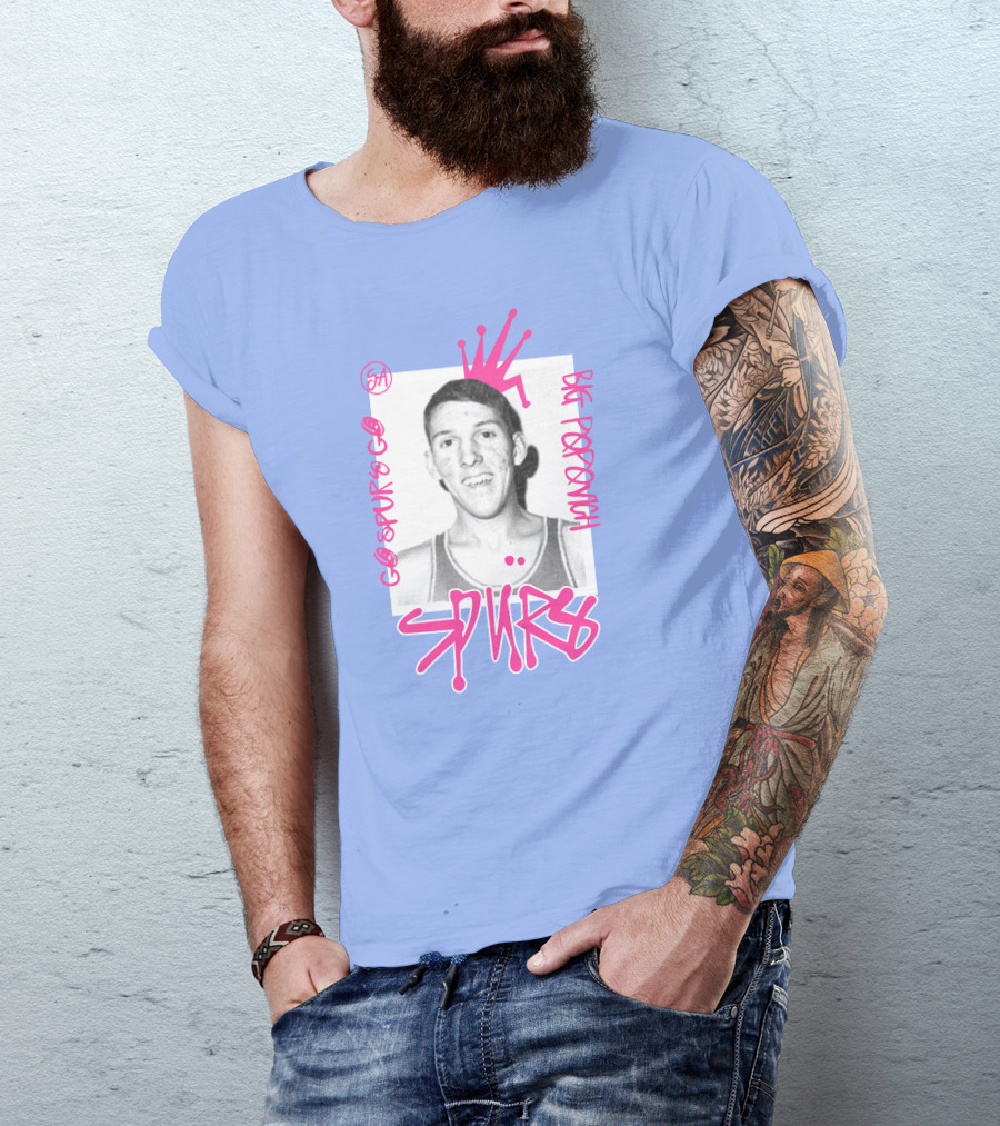 Big Popovich Spurs Ultradrip Go Spurs Go SA T-Shirt