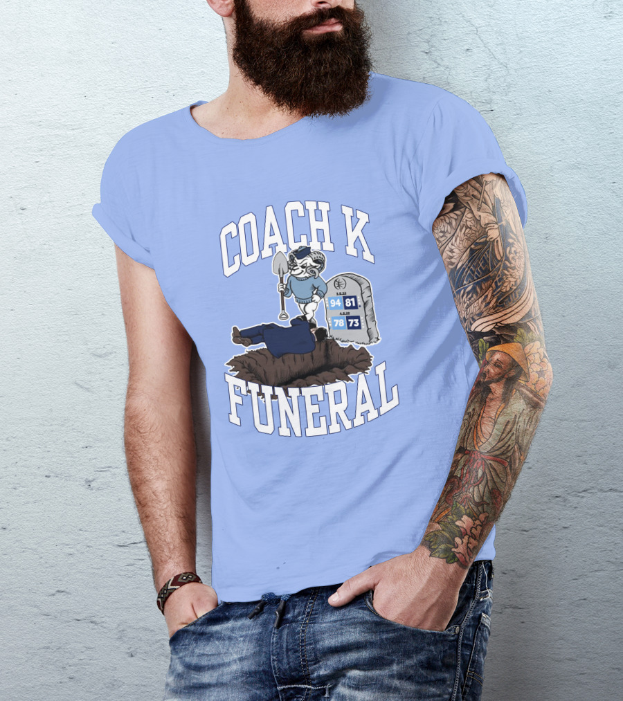 Coach K Funeral Barstoolbigcat March Game Dates Tombstone T-Shirt