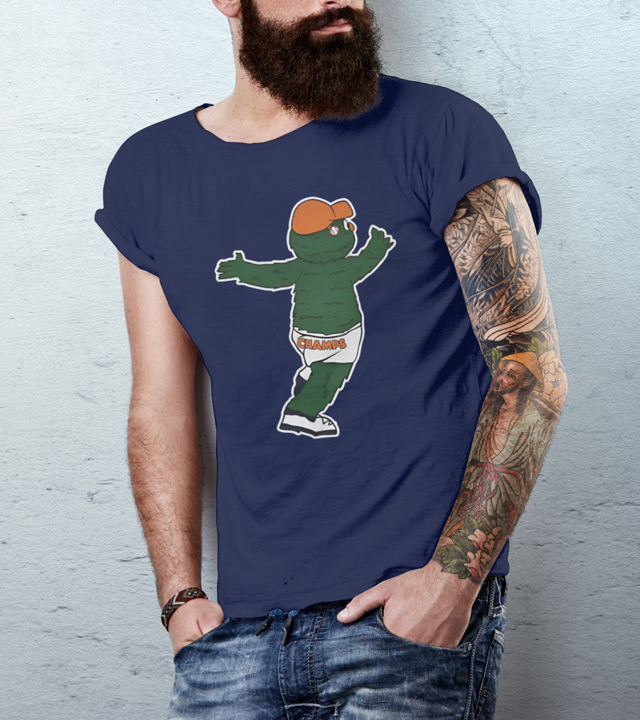 Streaking Champs Gator Mascot With Orange Cap And Shades T-Shirt