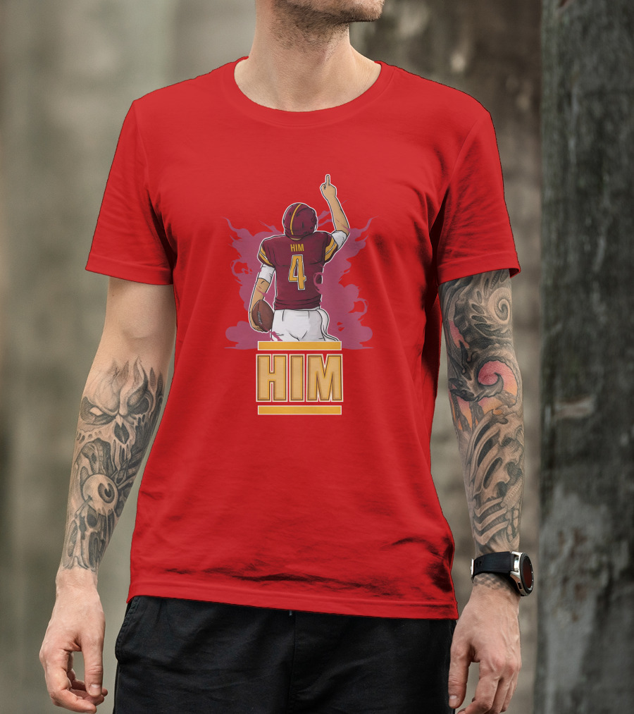 HIM 4 Football Artwork T-Shirt