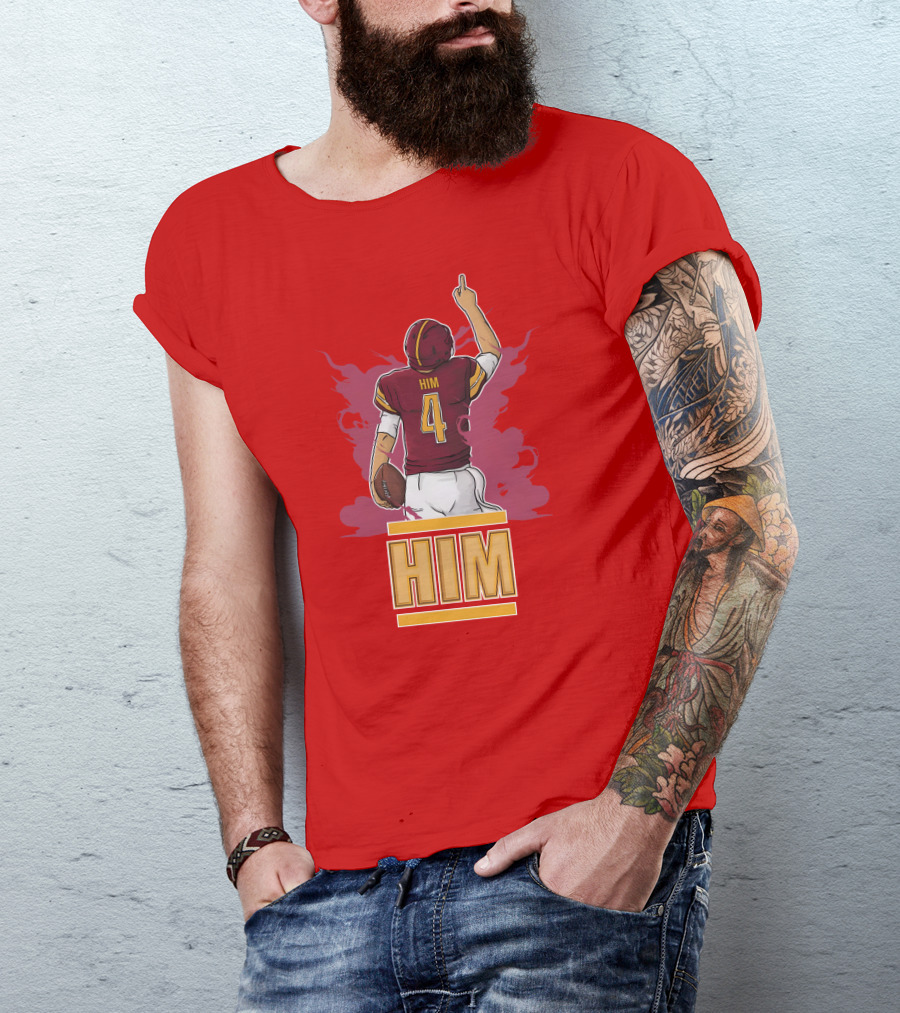 HIM 4 Football Artwork T-Shirt