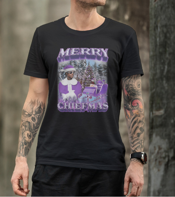 Merry Chiefmas Purple Santa Winter Wonderland T-Shirt