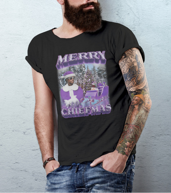 Merry Chiefmas Purple Santa Winter Wonderland T-Shirt