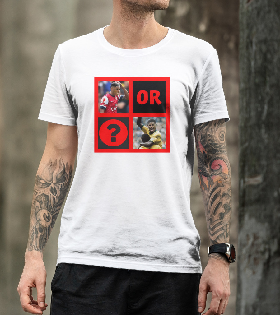 Walcott Question Mark Or Iconic Footballer Image T-Shirt
