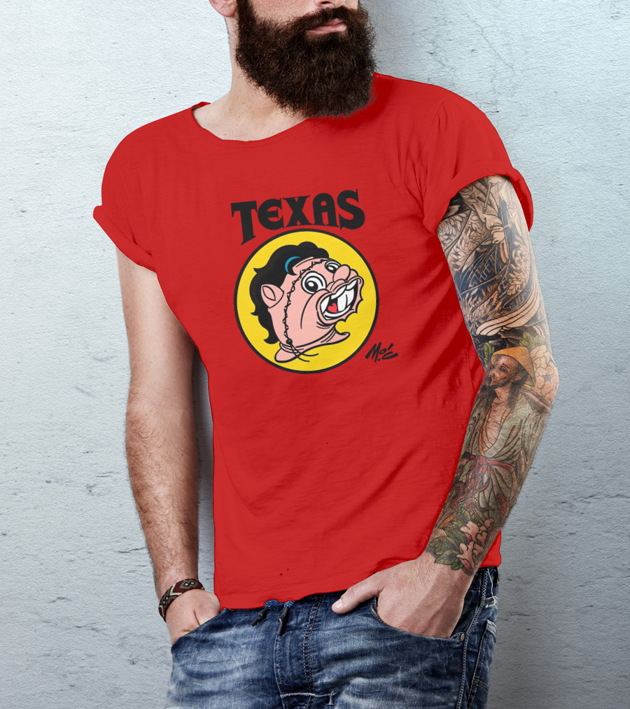 Texas Moc Heather Buckley Mo'e Cartoon T-Shirt
